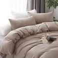 thumbnail image 2 of 3 Piece Duvet Cover and Sham Set - Premium Ultra-Soft - Wrinkle Resistant (Queen,Taupe), 2 of 6
