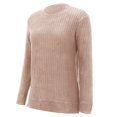 thumbnail image 5 of VISALY Pullover Crewneck Sweatshirt Tunic Sweatshirt Long Sleeve Shirts Loose Fit Casual Tops Fall Fashion Pullover Sweaters Side Oversized Sweatshirt Pullover Women Sweater Shirts Pink M, 5 of 9