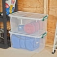 thumbnail image 4 of Sterilite 12.75 Gallon Modular Plastic Latch Storage Box, Teal and Clear, 6 Count, 4 of 7