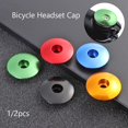 thumbnail image 4 of 1/2pcs Outdoor 28.6mm Aluminum Alloy Headsets Stem Parts Bicycle Headset Caps Top Cap Cover Mountain Bike Accessories RED 1PC, 4 of 8