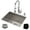 Chrome, variant on KRAUS 24-inch 18 Gauge Pax Laundry and Utility Sink Combo Set with Bolden 18-inch Kitchen Faucet and Soap Dispenser, Stainless Steel Matte Black Finish