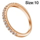 thumbnail image 2 of Bandas de eternidad apilables con diamantes de circonita cúbica chapadas en oro de 14 quilates para mujer, 2 of 5