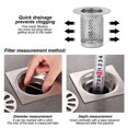 thumbnail image 4 of Filtro de desagüe para bañera, filtro de ducha de acero inoxidable de 5 cm, tapón para fregadero de cocina, malla filtrante, para baño y balcón., 4 of 5