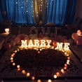 thumbnail image 5 of Romantic LED Marry Me Night Light Sign - Alphabet Wall Marquee Letters for Wedding Proposal, Engagement, Party, Valentine's Day Decor - Battery Powered, as shown, 5 of 5