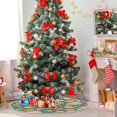 thumbnail image 4 of SKYSONIC Thanksgiving Tree Skirt Watercolor Pumpkins Xmas Tree Skirt Floor Door Round Mat Decorations for Holiday Party Home Christmas Day Ornaments 35.4 Inch, 4 of 6