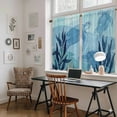 thumbnail image 5 of Blue Coastal Kitchen Curtains 54 Inch Length, Beach Sea Turtle Ocean Nautical Botanical Tiers Curtains for Bathroom Bedroom Cafe, Light Filtering Small Window Treatment Drapes 2 Panels 42"Wx54"L, 5 of 8