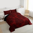 thumbnail image 3 of Manfei Boys Girls Hippie Damask Bedding Comforter Set 2pcs,Exotic Style Twin Comforter Sets Microfiber,Traditional Floral Flower Breathable Bedding Set,Lightweight Room Decor,Reversible, 3 of 8