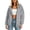 Gray(New&Hot), variant on ZHYou Zip Up Hoodies for Women Casual Multi Panel Seam Drop Shoulder Loose Drawstring Hooded Sweatshirts with Pockets,Black,Size L
