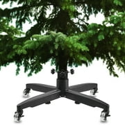 Rolling Christmas Tree Stand with Heavy Duty Casters and Adjustable Base