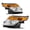 Chrome/Amber, variant on For 2011-2015 Ford Explorer Halogen Chrome Housing Projector Headlights Pair