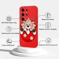 thumbnail image 2 of Christmas Red Print Phone Case for Samsung Galaxy A52 5G 6.5", with Aesthetics Pattern Design Soft TPU Silicone Xmas Cases, Shockproof Bumper Protector Camera Girls Women Cover, Deer A, 2 of 5