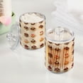 thumbnail image 2 of Yayeee 4 Pack Qtip Holder Bathroom Cotton Swab Canister with Lid Clear Dispenser Set, Red Cakes, 2 of 6