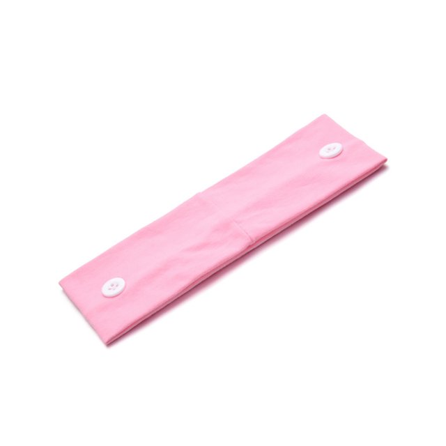 Minnieouse Soporte de diadema con botones antideslizante para aliviar el dolor de oído bufanda de buena fijación tocado vibrante textura mujer rosa Type1 NO1