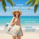 thumbnail image 3 of Bolsa de Playa F-color Impermeable y a Prueba de Arena de Gran Capacidad Marfil, 3 of 9