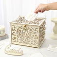 thumbnail image 3 of Wood Wedding Storage Box Mr & Mrs Flower Box for Wedding Party Gathering (One Key, 12 Rubber Rings, Small Size), 3 of 8