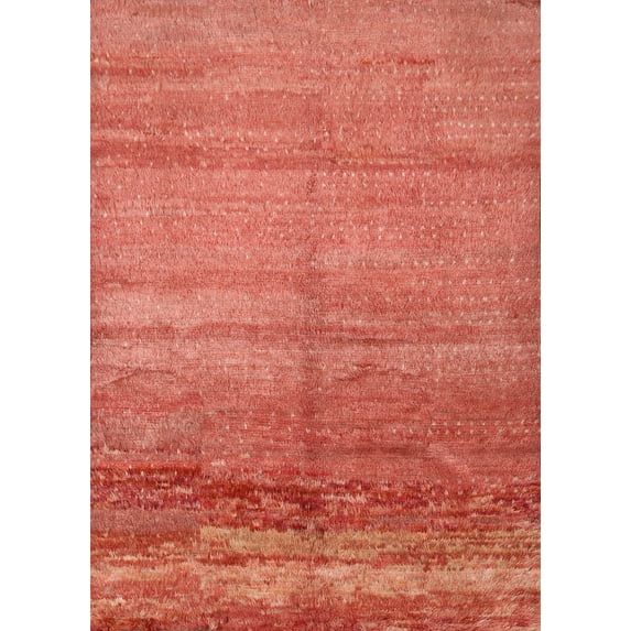 Ahgly Company Machine Washable Indoor Rectangle Contemporary Fire Engine Red Area Rugs, 5' x 7'