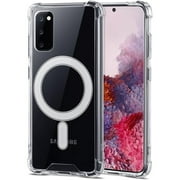 Dteck Magnetic Case for Samsung Galaxy S20, Compatible with MagSafe, Crystal Clear Phone Case Four-Corner Shockproof Slim Case for Samsung Galaxy S20 5G,Transparent