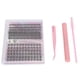 thumbnail image 1 of Eyelash Extension Kit 126pcs Clusters Individual D Curl False Lash DIY Extension Kit with 3ml Dual Use Glue Lash Tweezers Brush Pink, 1 of 4