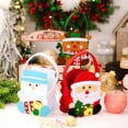 thumbnail image 2 of Christmas Gift Bags with Handles Santa Reindeer Snowman Goody Bag Thick Holiday-themed Gift Pouch for Candy Apples Toys, 2 of 7