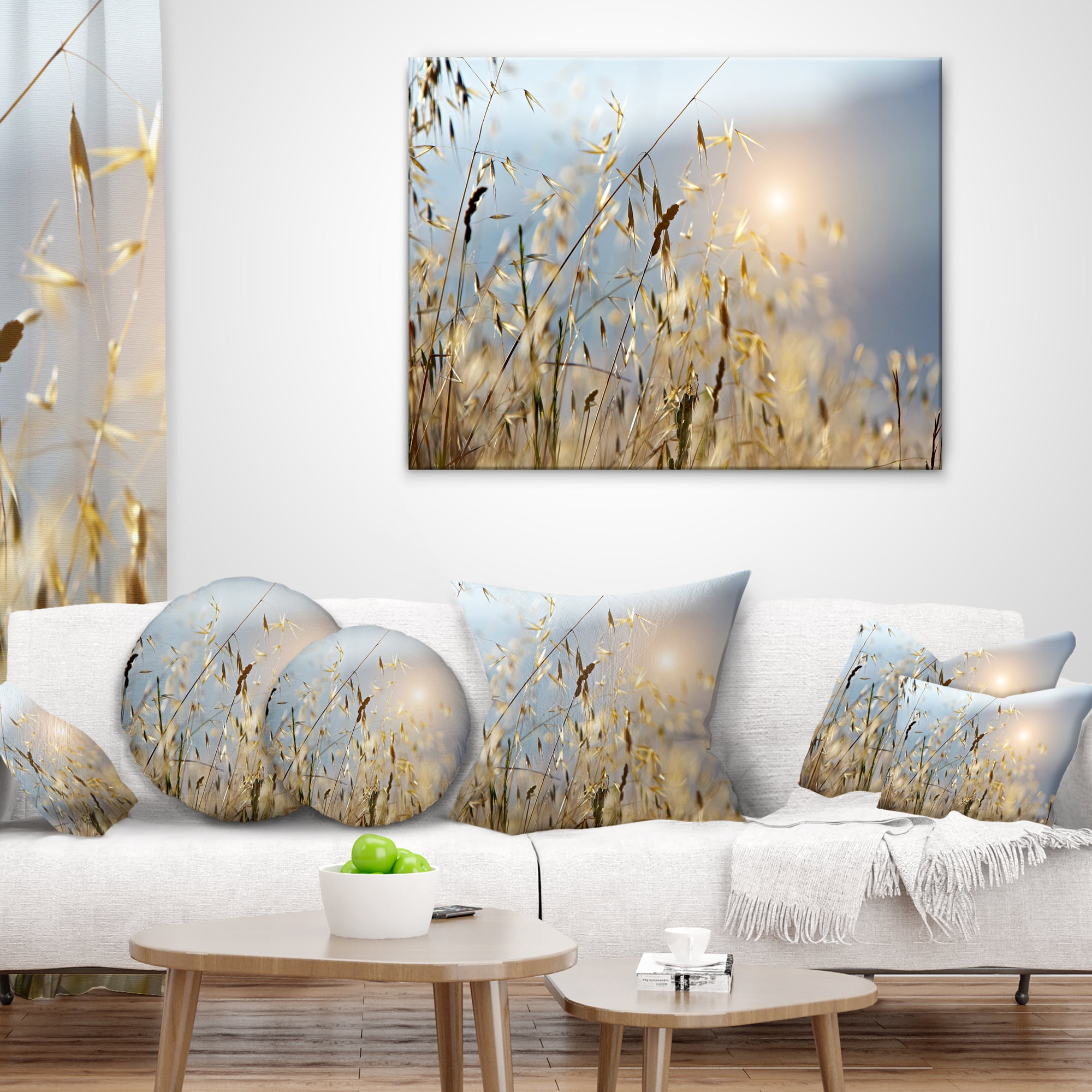Designart Typical Tuscany Sunset Italy - Landscape Printed Throw Pillow - 18x18