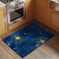 thumbnail image 3 of 2x3 Washable Area Rugs,Gold Star Swirling on Dark Blue Non-Slip Soft Rug Indoor Carpet,Floor Rugs for Living Room Bedroom, 3 of 9