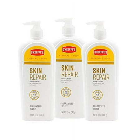 O'Keeffe's Skin Repair Body Lotion and Dry Skin Moisturizer, 12ounce Pump Bottle, Pack of 3
