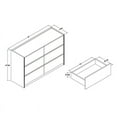 thumbnail image 3 of Baxton Studio Commode 6 Tiroirs en Bois Finition Brun Foncé et Or, 3 of 10