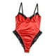 thumbnail image 5 of Lencería de mujer Encantador mono de encaje hueco Body de dormir erótico, M, Rojo Inevent XX000113-05, 5 of 7