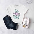 thumbnail image 2 of Jienlioq Hauts pour Femmes Liquidation Mode Femmes Décontracté Manches Courtes Imprimé Lettre Chemisier Col Rond T-Shirt top Flash Picks, 2 of 3