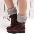 thumbnail image 4 of MZXELPRJD No Show Socks Womens Boot Socks Pairs Warmers Boot Winter Topper Leg 2 Plush Knit Socks, White Ankle Socks Grey, 4 of 5