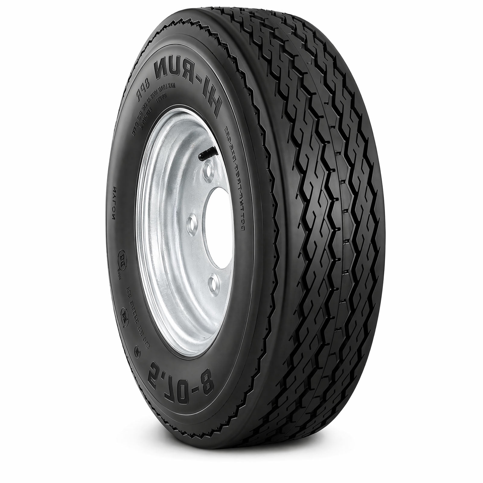 Hi-Run 2 Set SU02 5.70-8 8PR Boat Trailer Tire and 5-Lug Galvanized Wheel Assembly
