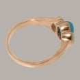 thumbnail image 3 of LBG British Made 18k Rose Gold Real Genuine Turquoise & Opal Womens Promise Ring - 33 size options - Size 5.75, 3 of 5