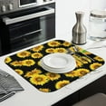 thumbnail image 3 of Floral Sunflower Dish Drying Mat Microfiber Counter Pad Foldable Absorbent Drainer Mat Summer Kitchen Decor 16x18 Inch, 3 of 7