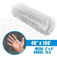 thumbnail image 2 of Fencer Wire Welded Wire Fence 12.5 Gauge, Galvanized Welded Fence Wire Roll, Mesh Size 2-Inch x 4-Inch, Hog Wire Fencing Cage, Multiple Use for Home Improvement & Animals Enclosure (4ft. x 100ft.), 2 of 8