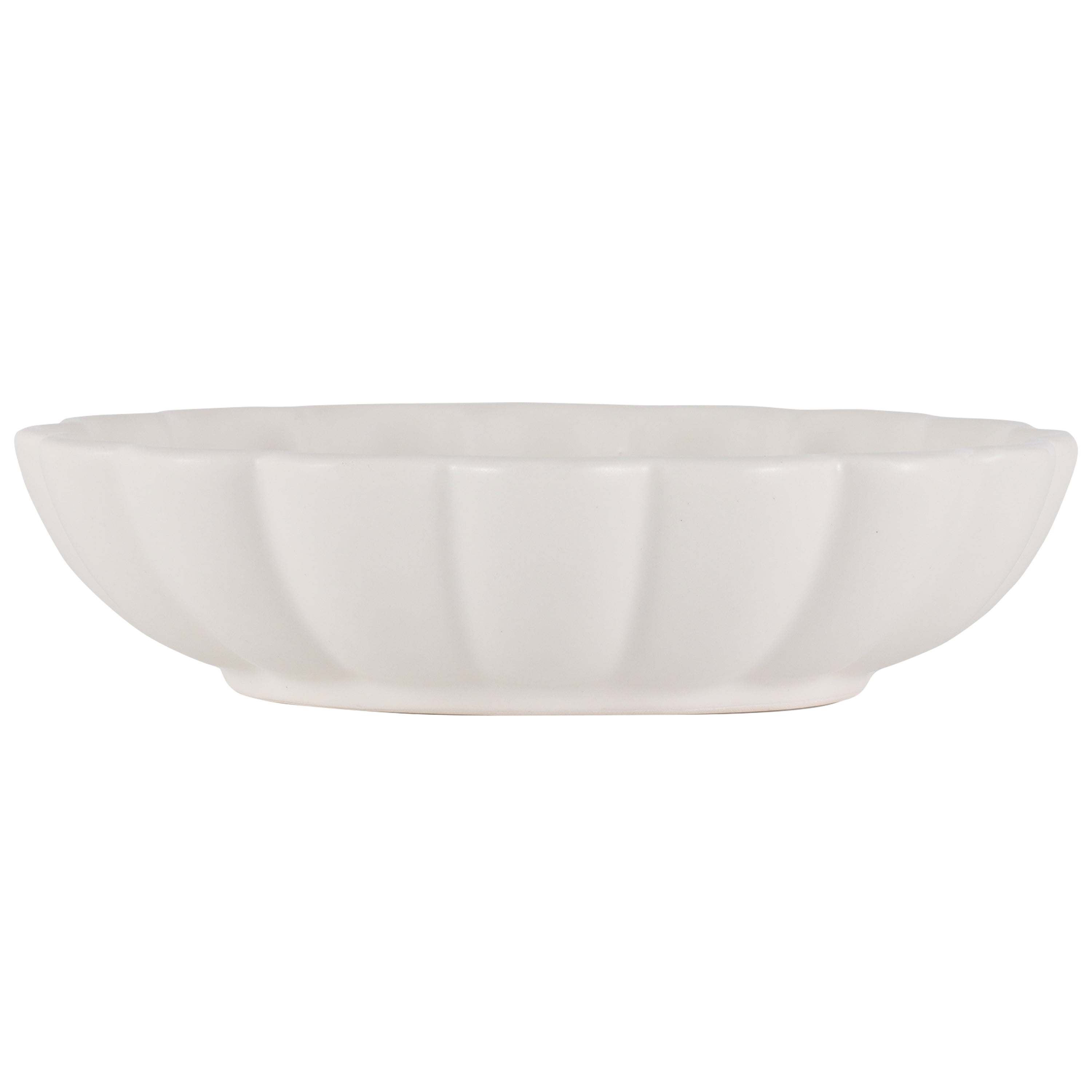 Mainstays Scalloped White Decorative Tabletop Bowl