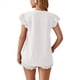 thumbnail image 3 of Blusa de Mujer con Cuello en V y Mangas con Volantes, Holgada, Elegante, Informal, , de Verano, , Talla L, 3 of 10