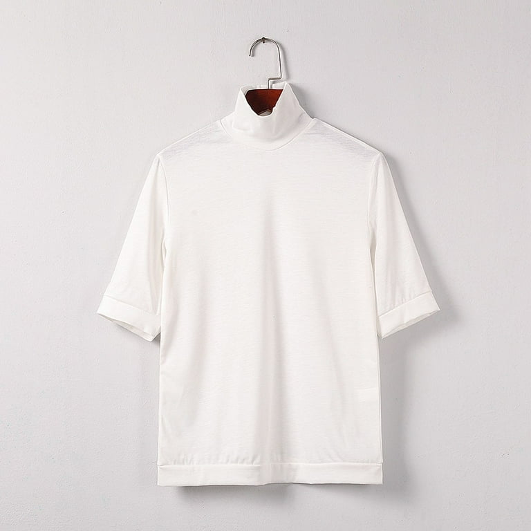 Short Sleeve Black Mock Neck,Mock T Shirt &,Only No