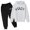 White*, variant on RUTAYY Boys 2 Piece Outfit Set Long Sleeve Letter Print Hoodie Elastic Jogger Pants Matching Set Grey