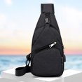 thumbnail image 4 of Bolso de pecho para hombre, Bolso de lona Oxford, ligera, resistente al desgaste, viaje de compras, 4 of 6