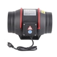 thumbnail image 3 of Ventilador de conducto en línea de 6 pulgadas, silencioso, para ventilación de interiores, para carpas de cultivo, plantación, una sola velocidad, 80 W, enchufe estadounidense de 110 V, 3 of 14