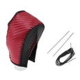 thumbnail image 1 of Cubierta de pomo de cambio antideslizante Unique Bargains, protector de mango de cambio para Honda CRV 08-11, cuero negro y rojo, 1 of 6