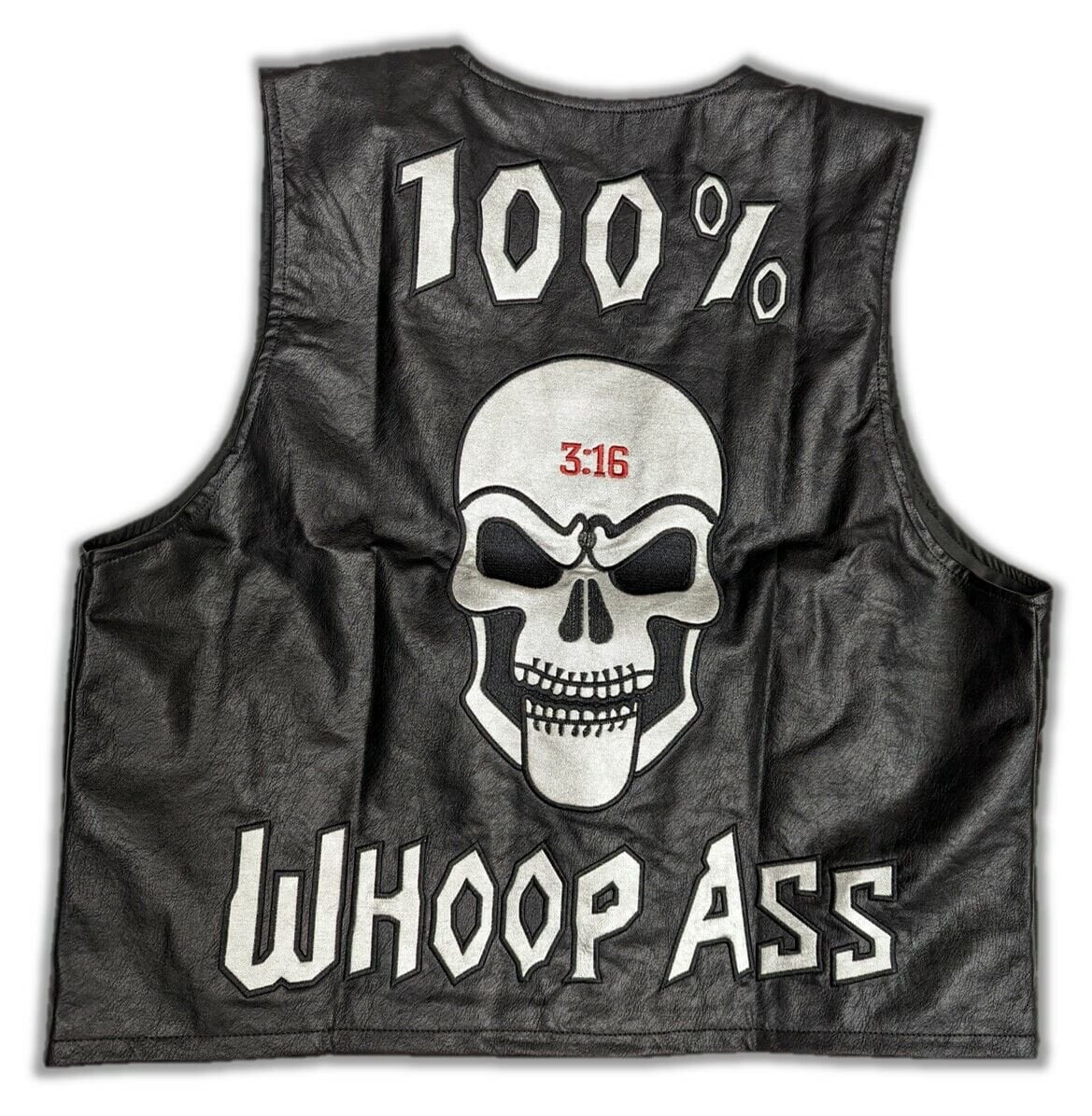 STONE COLD STEVE AUSTIN SIGNED AUTOGRAPH 3:16 SKULL VEST WWF WWE
