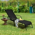 thumbnail image 5 of Gymax 2PCS Adjustable Chaise Lounge Chair Recliner Patio Yard Outdoor w/ Armrest Black, 5 of 10