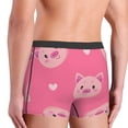 thumbnail image 4 of Kdxio Men's Boxer Briefs with Cartoon Pigs and Hearts Print - Comfortable and Breathable Underwear for Everyday Wear, 4 of 7
