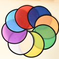 thumbnail image 3 of Byfri 10 Pack Multicolor Round Foldable Flying Disc Hand Fans Portable Cooling Fans for Summer Outdoor 25cm, 3 of 7