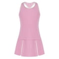 thumbnail image 5 of Xnihocha Girls Golf Tennis Dress Outfits Kids Tennis Skirt with Shorts Cotton Golf Tank Tops Clothes Pink 12, 5 of 7