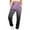 Purple, variant on Xixinqiwan Women Baggy Sweatpants Casual Glitter Floral Printed Sweat Pant Elacstic Waist Tapered Women Pants Running Joggers