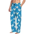 thumbnail image 6 of Susaid Cartoon Chicken Print Mens Pajama Pants Set Sleep & Lounge Pants, PJ Bottoms with Pockets and Button Fly-Small, 6 of 6