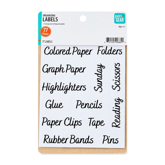Pen+Gear Transparent Labels for School Supplies & Office Organization