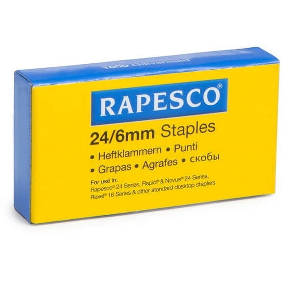 Rapesco 24/6mm Galvanised Staples